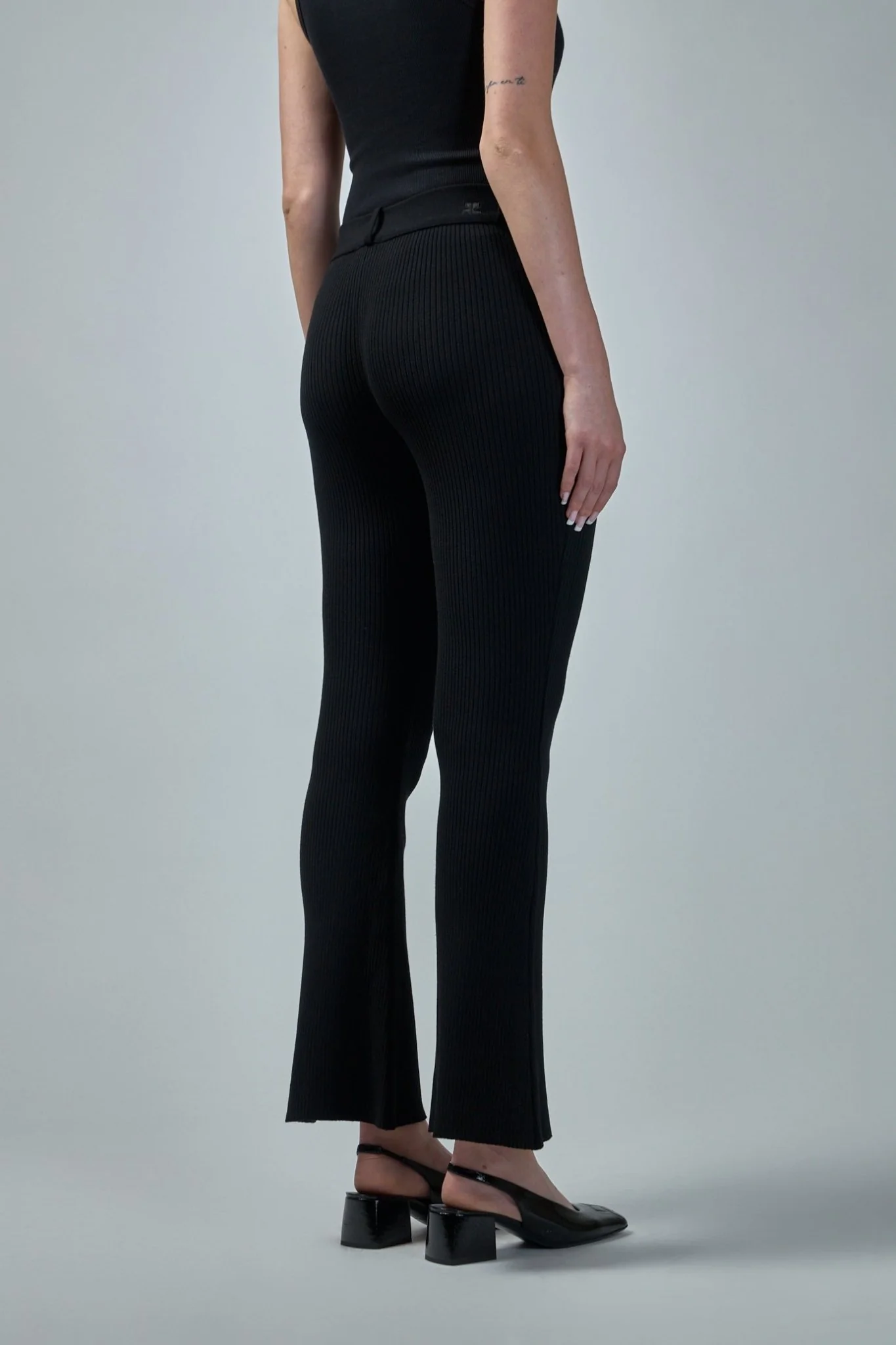 2-pocket Rib Knit Pants - Image 4