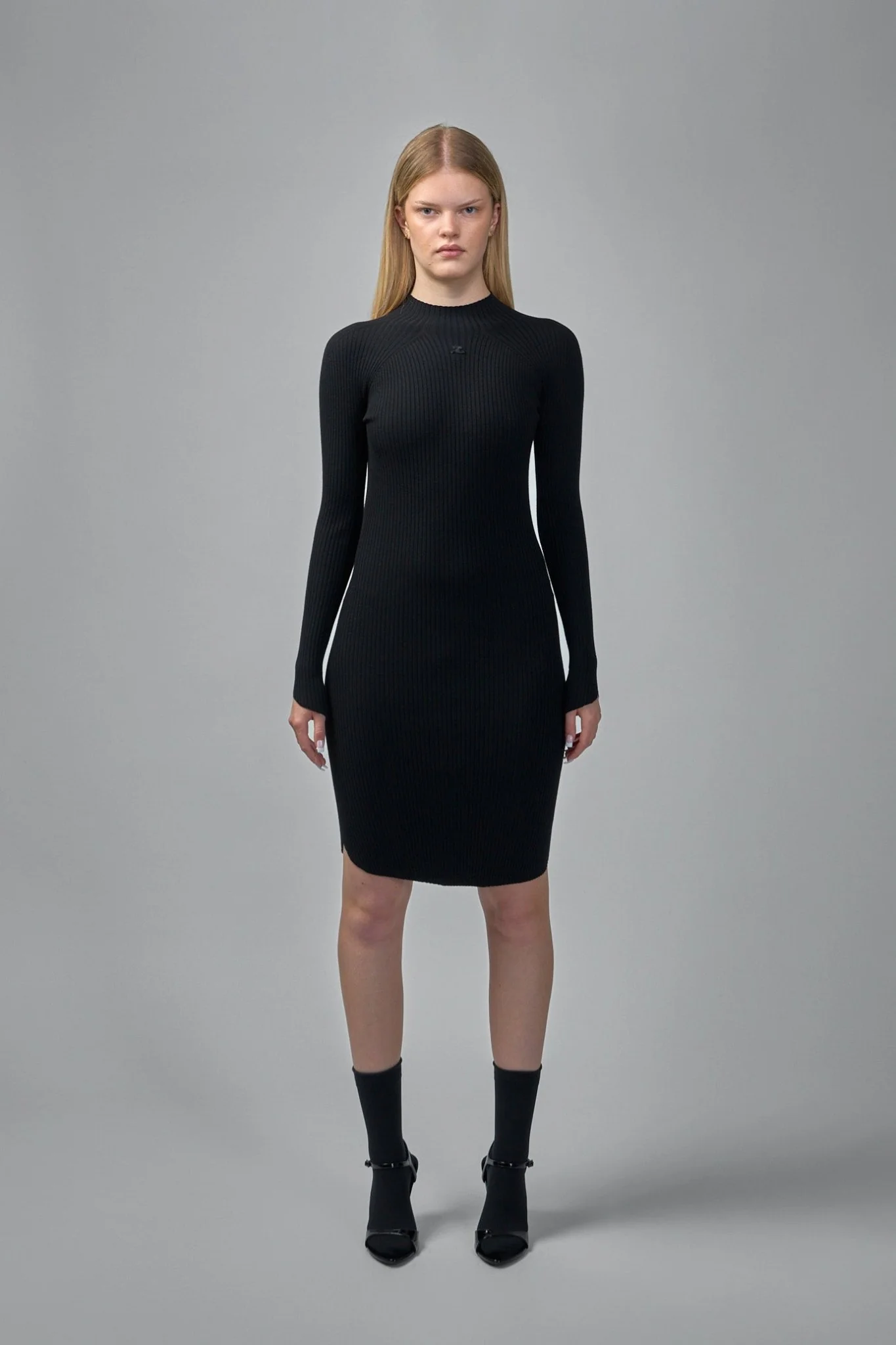 Circle Rib Knit Dress - Image 2