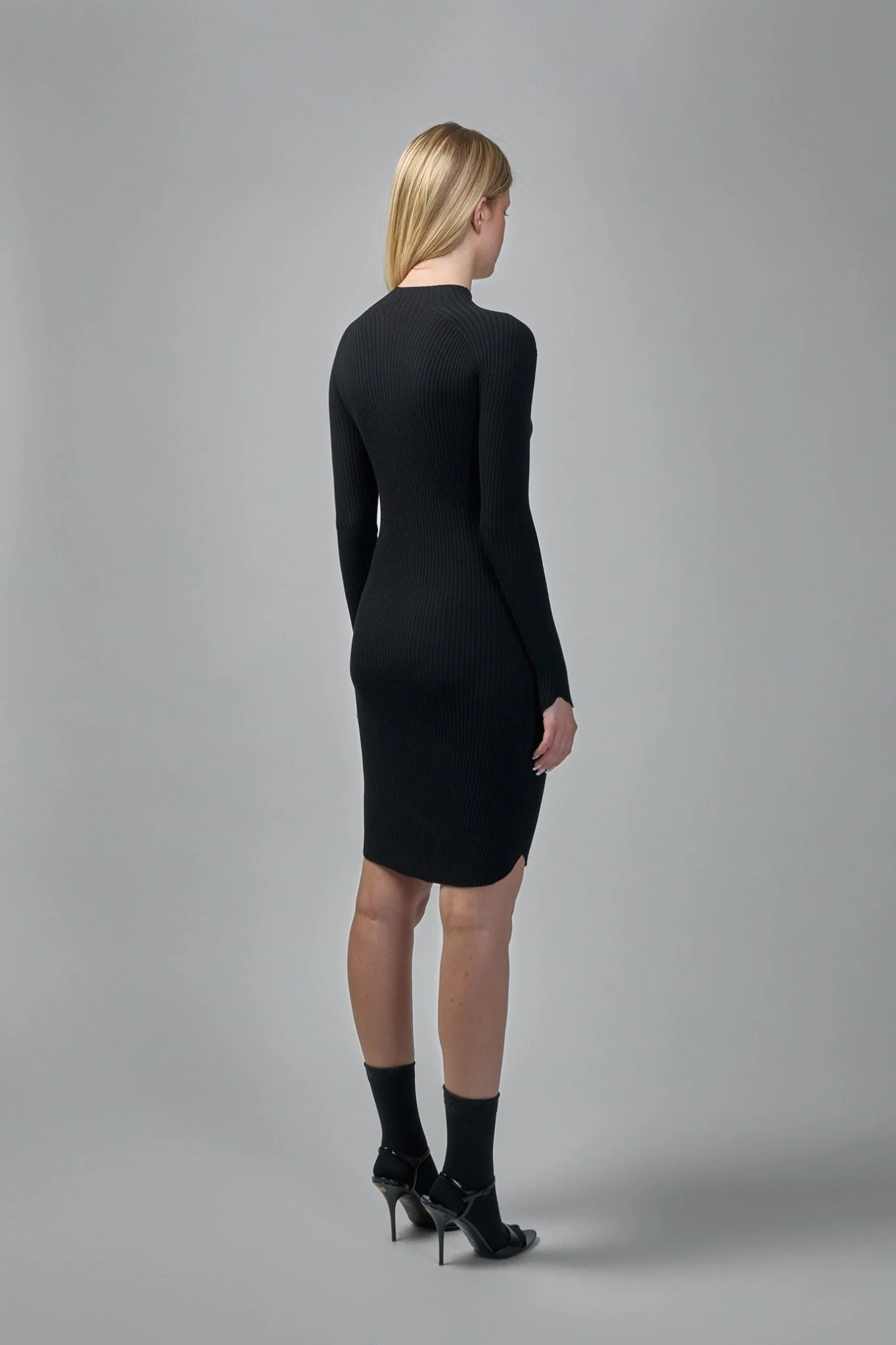 Circle Rib Knit Dress - Image 3