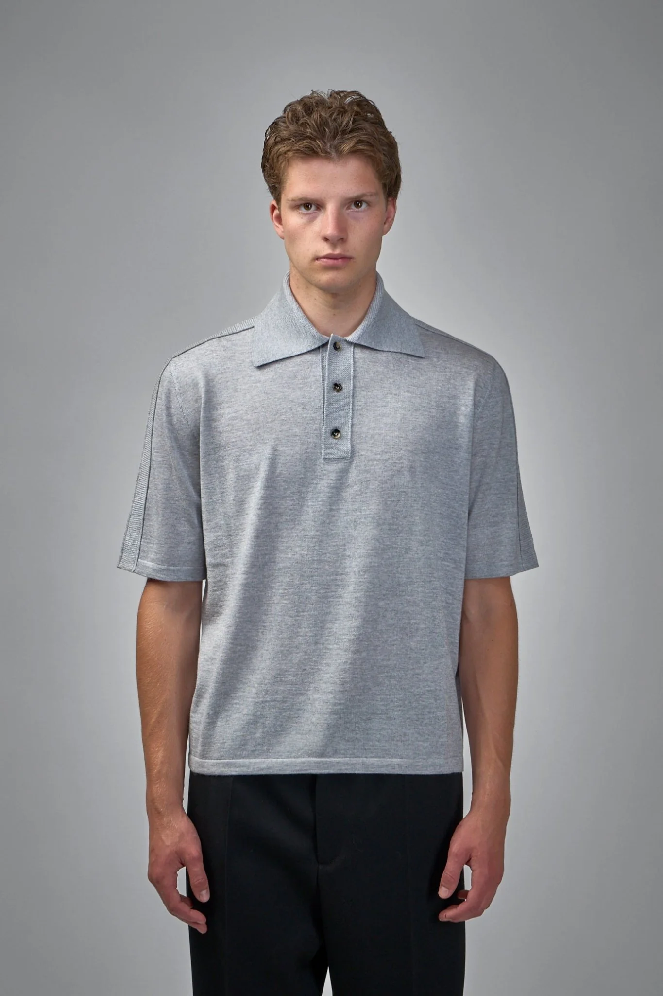 Polo Zig Zag Detail Knit
