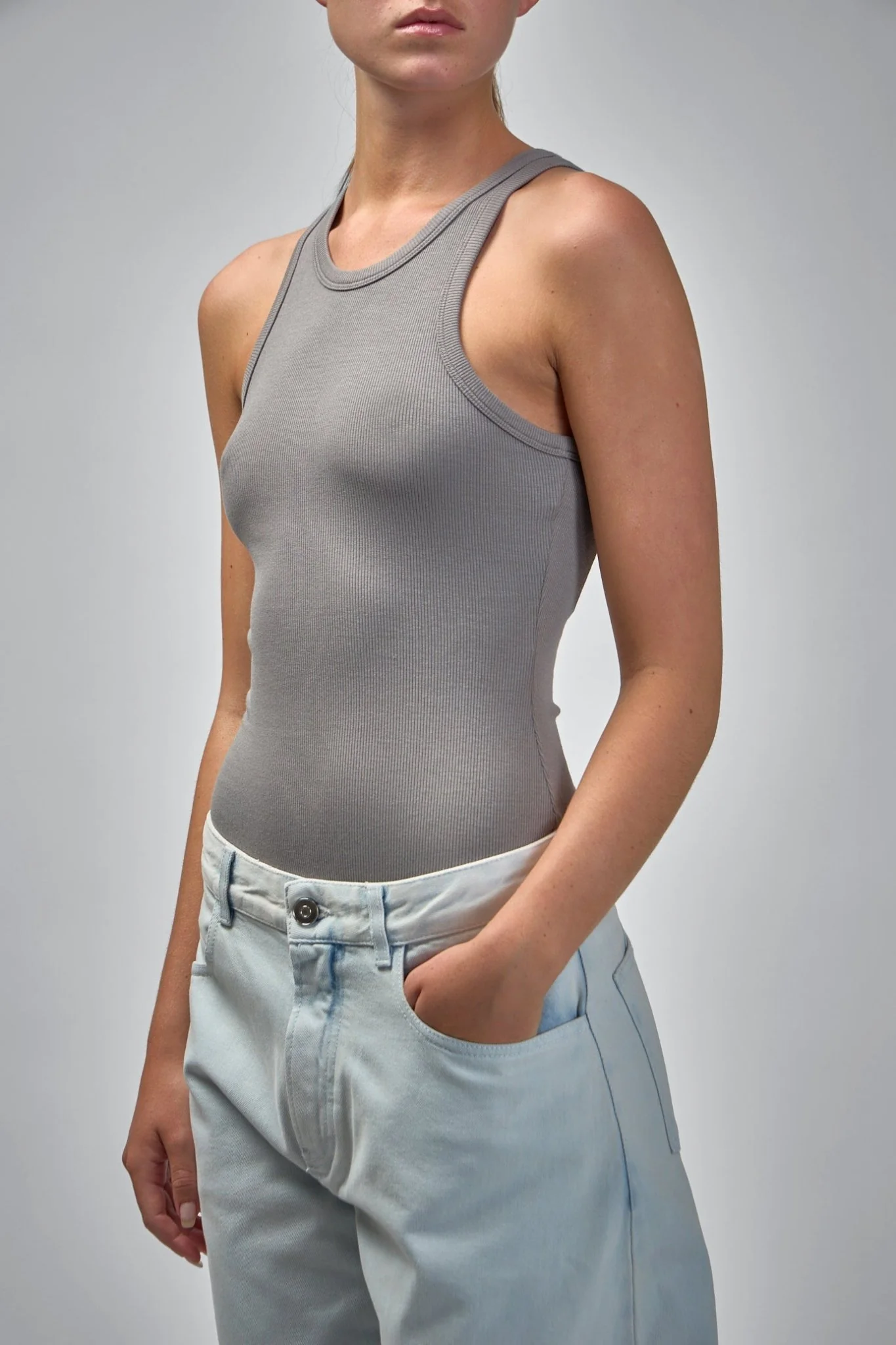 Sculpting Rib Jersey Bodysuit - Image 4