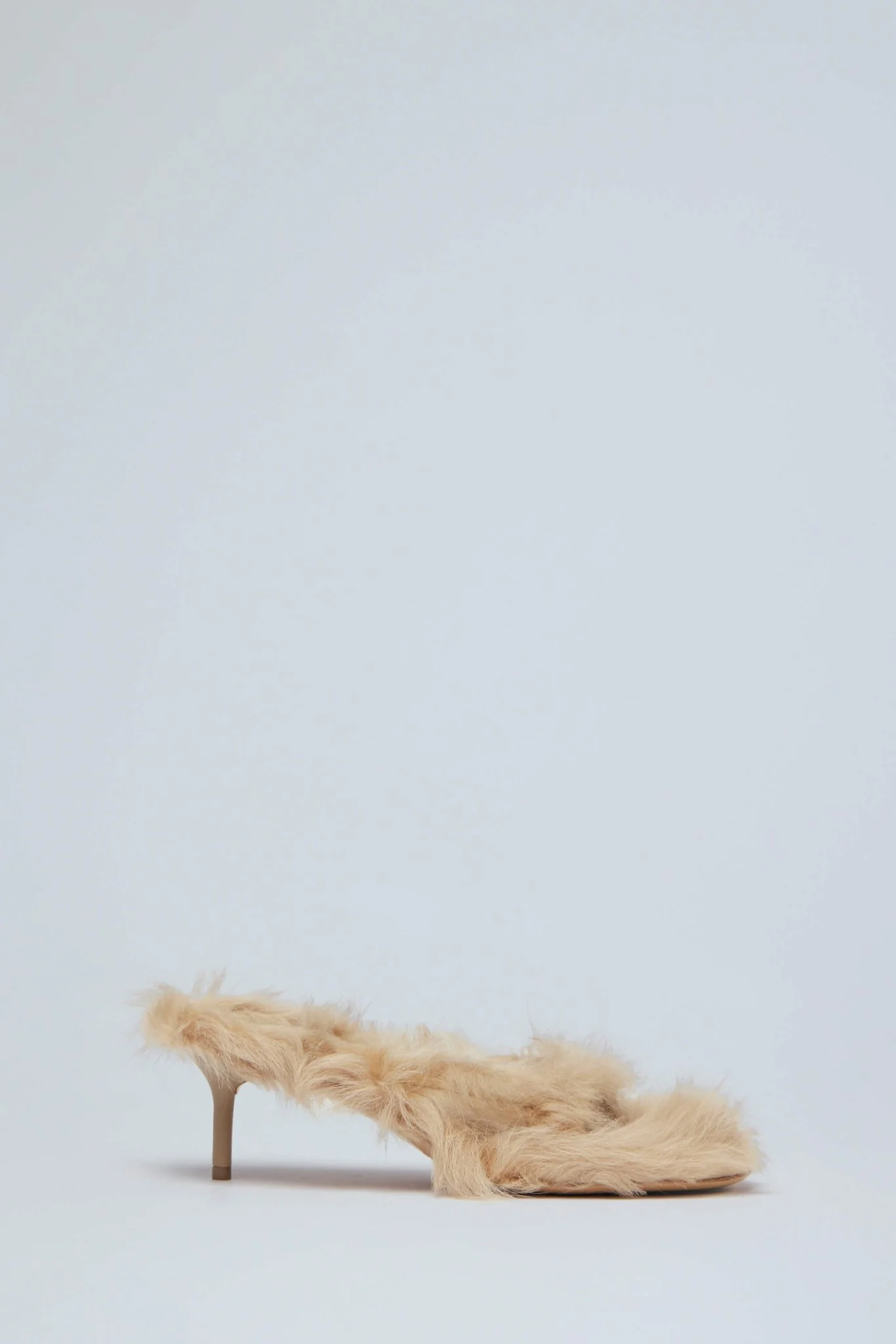 Furry Kitten Heel Sandals