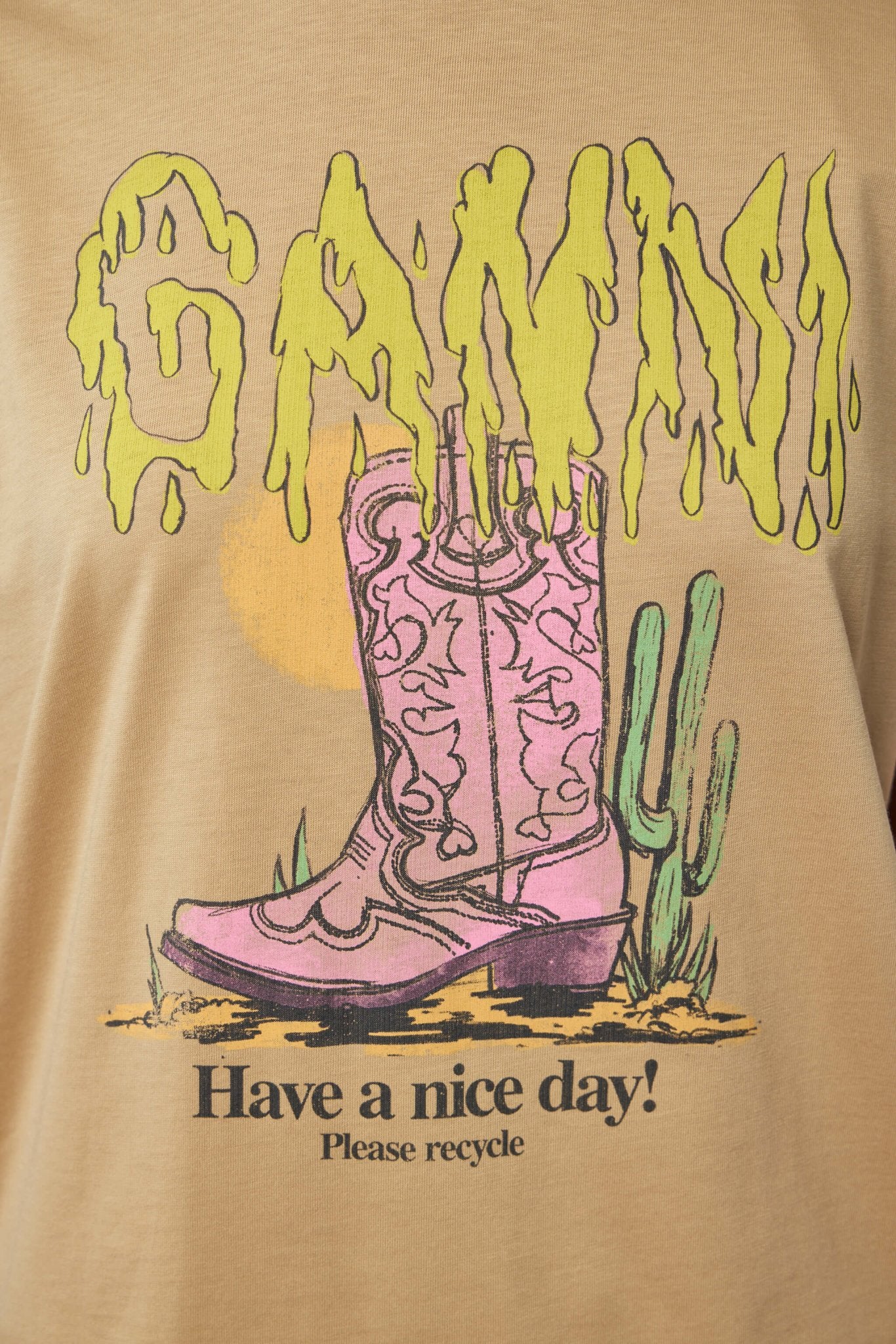 Basic Cotton Jersey Pink Western Boot - Image 6