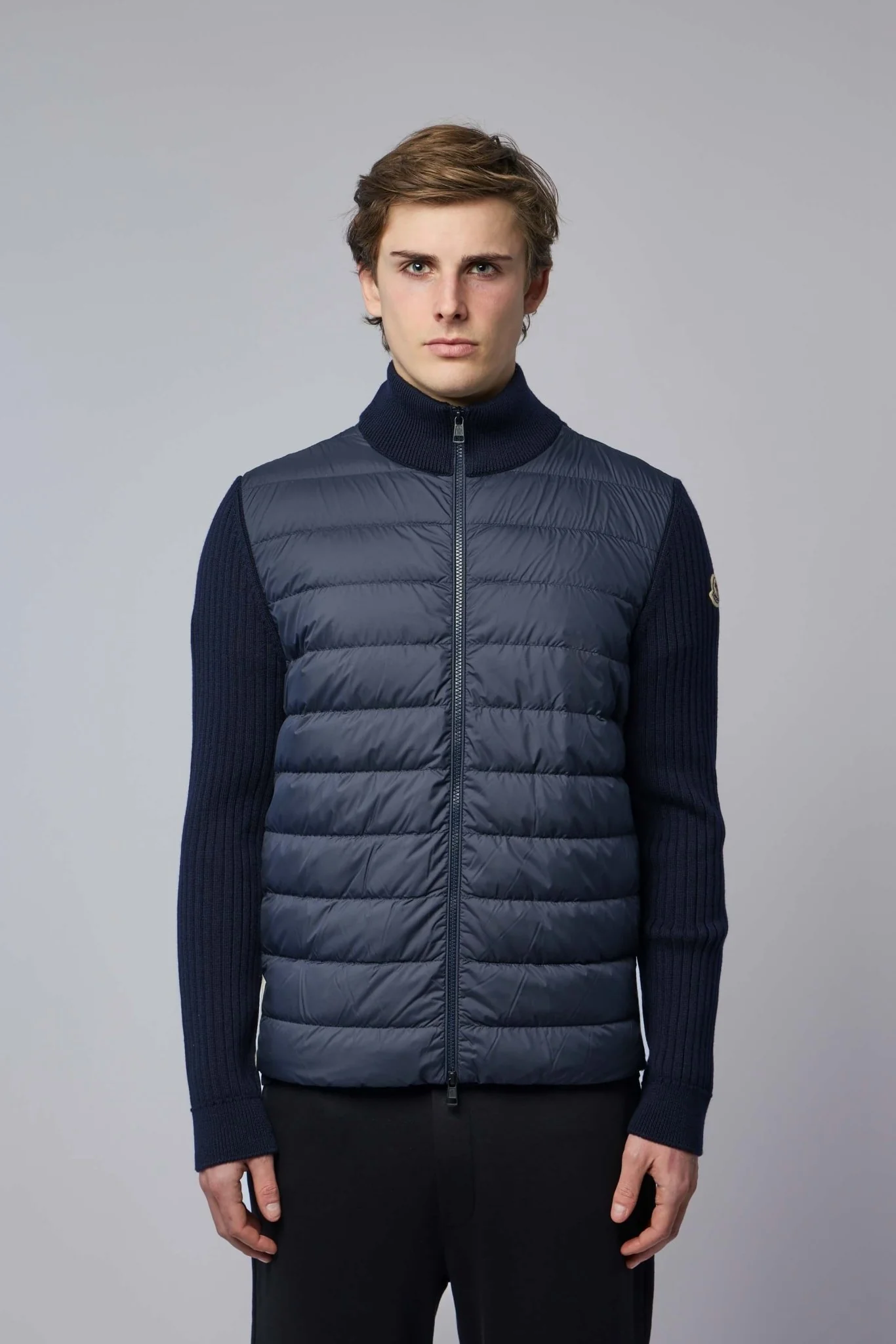 Padded Wool Zip-up Cardigan - Image 2