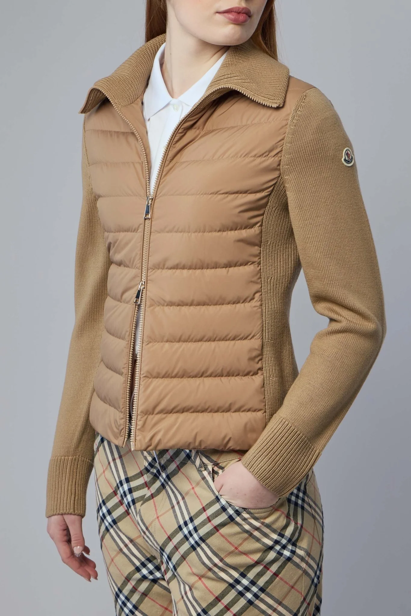 Padded Wool Zip-up Cardigan - Image 3