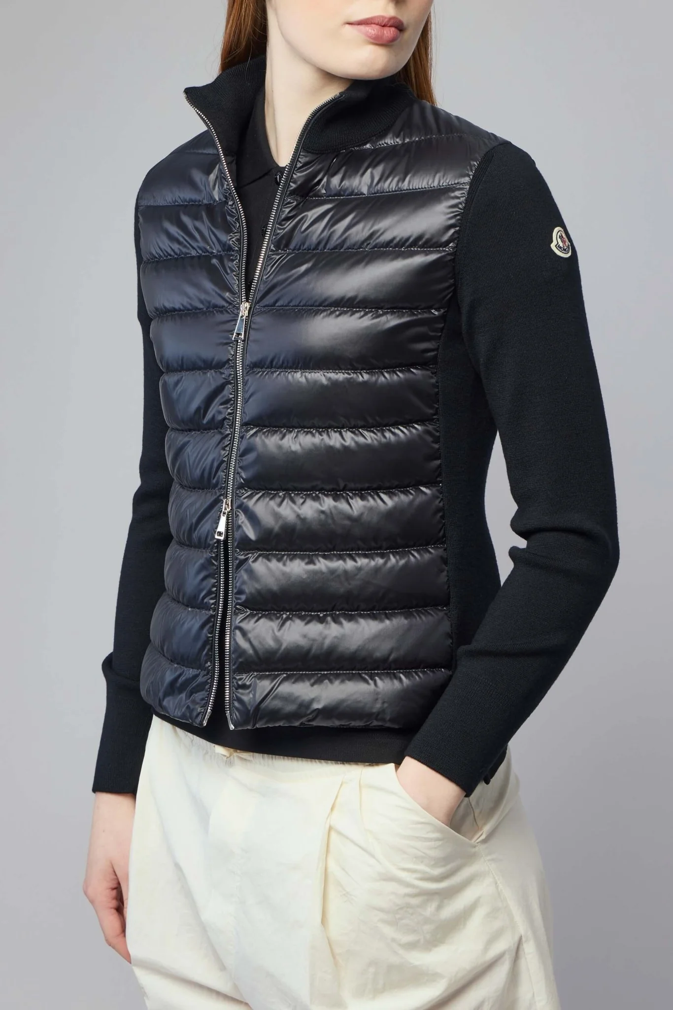 Padded Wool Zip-up Cardigan - Image 3
