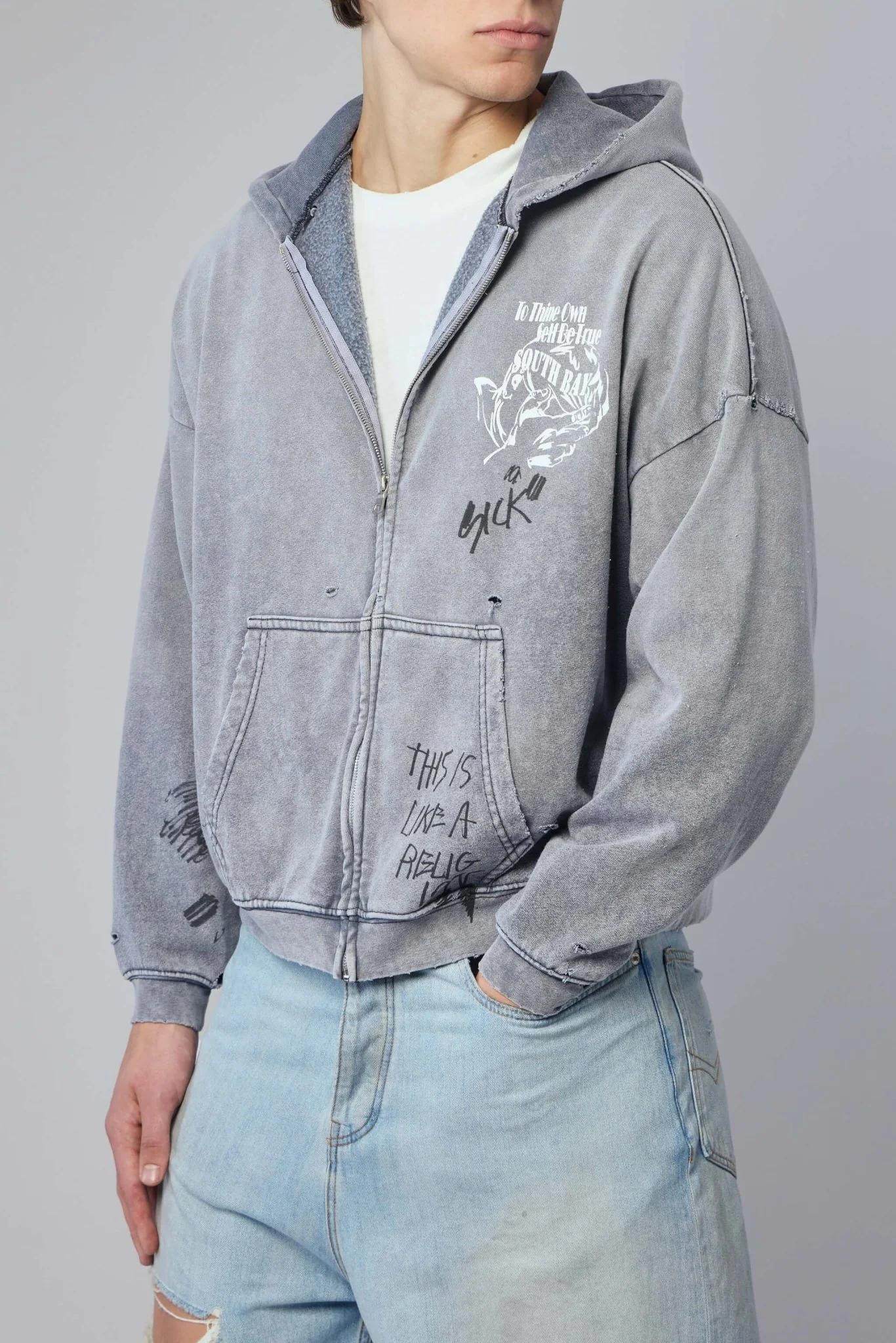 Carrying The Message Zip Hoodie - Image 3