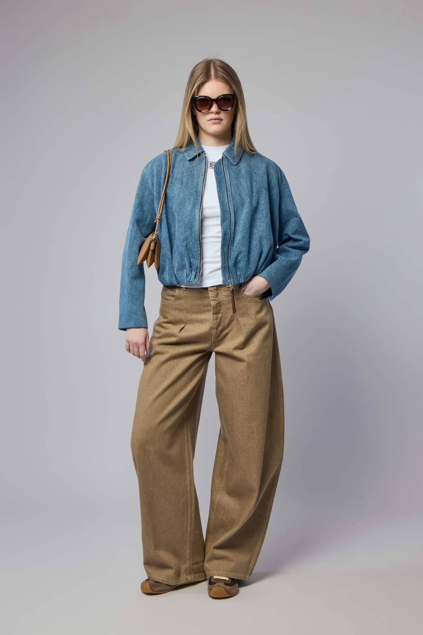 Draped Jacket in Denim - Image 7