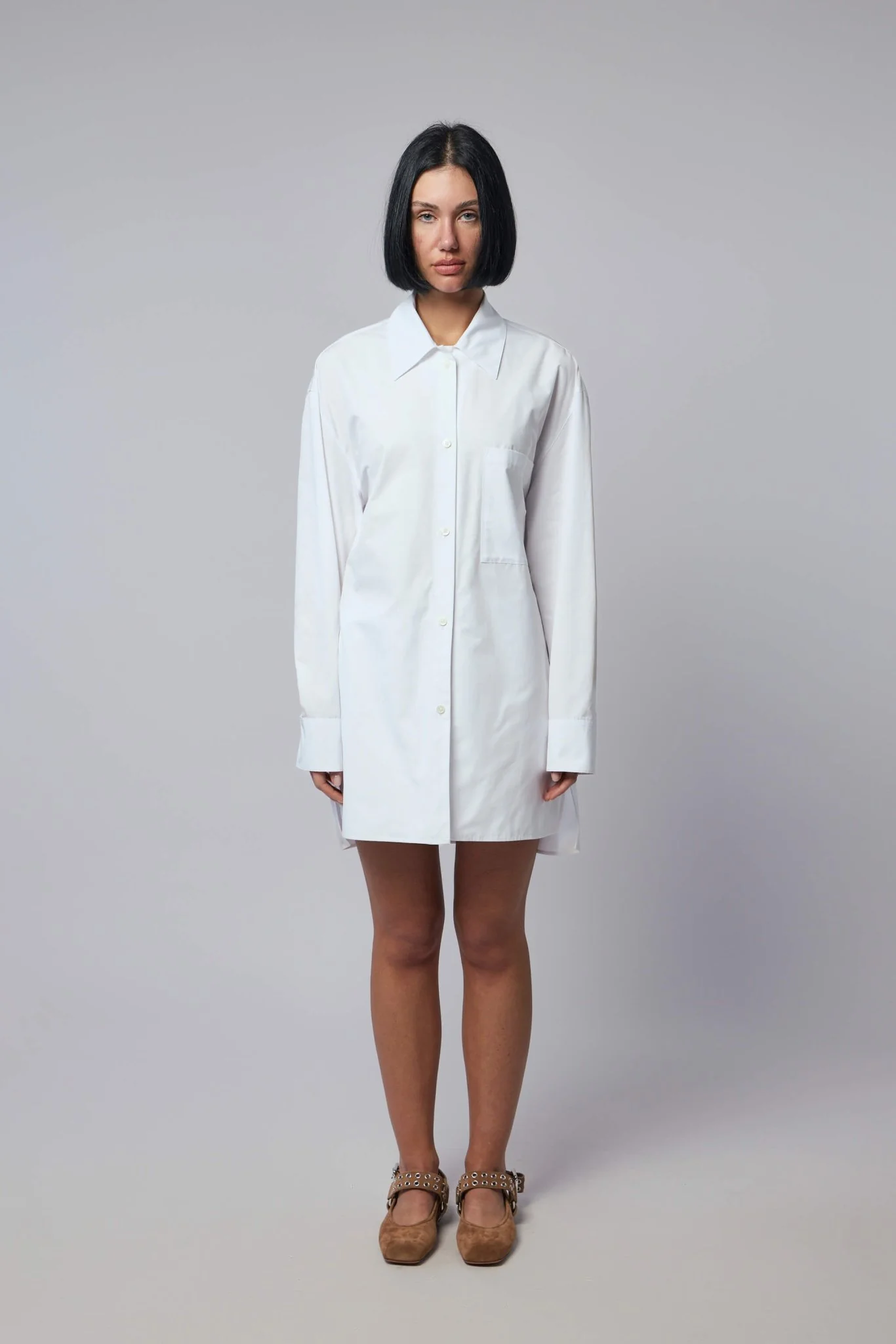 Cotton Shirt Dress - Image 2