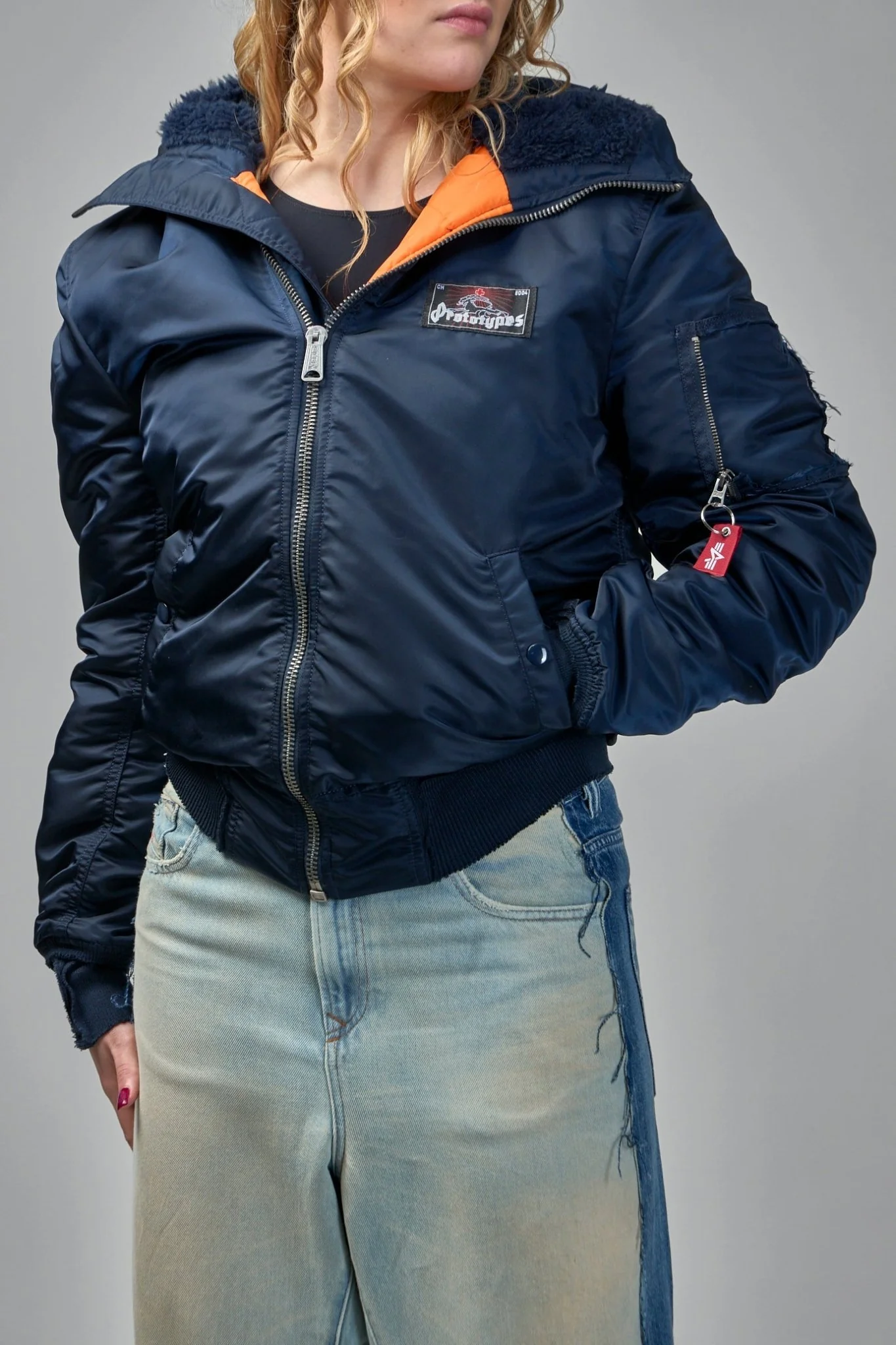 Bomber Jacket with Patch Pockets - Image 11