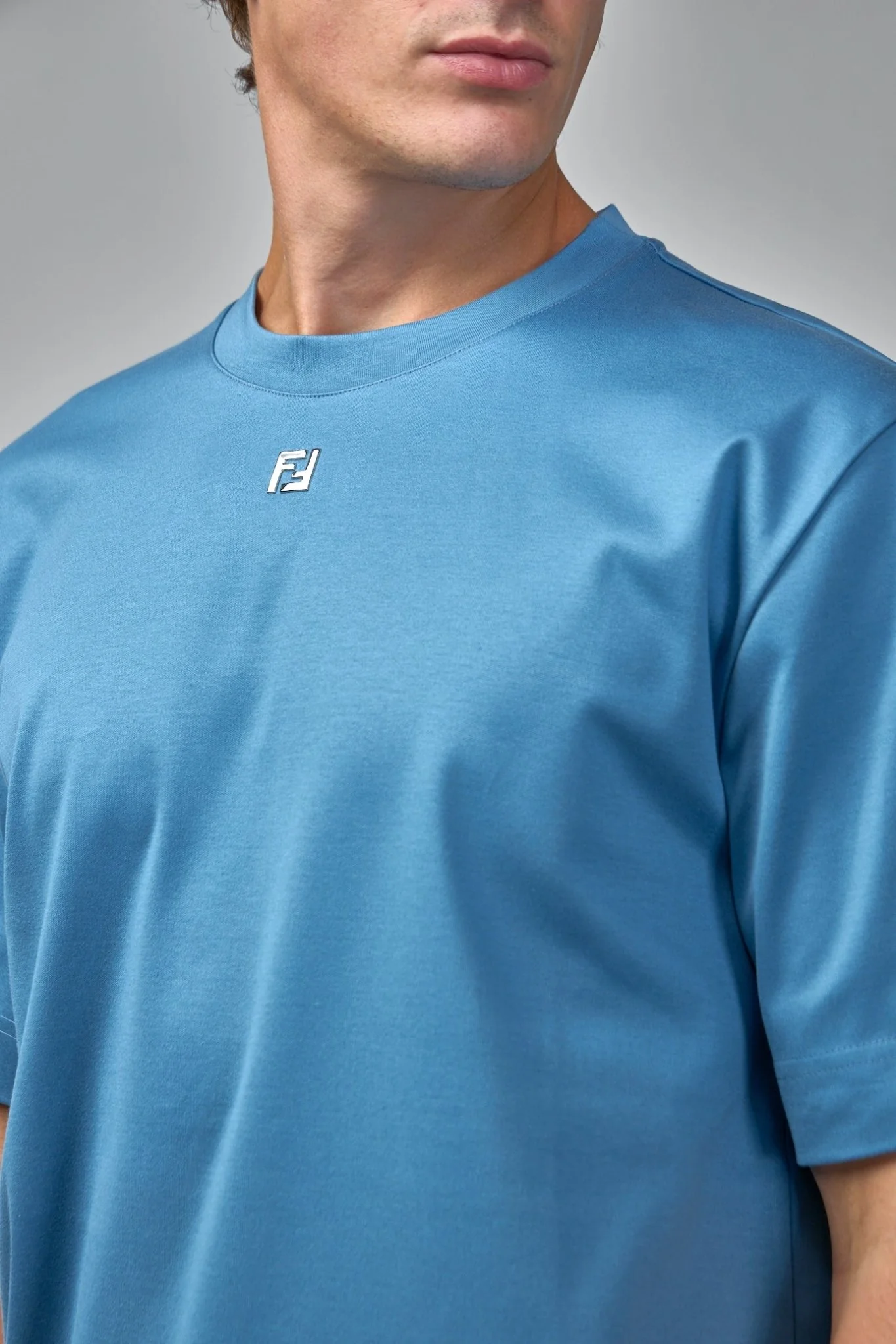 Cotton Ff Metal Detail T-shirt - Image 4