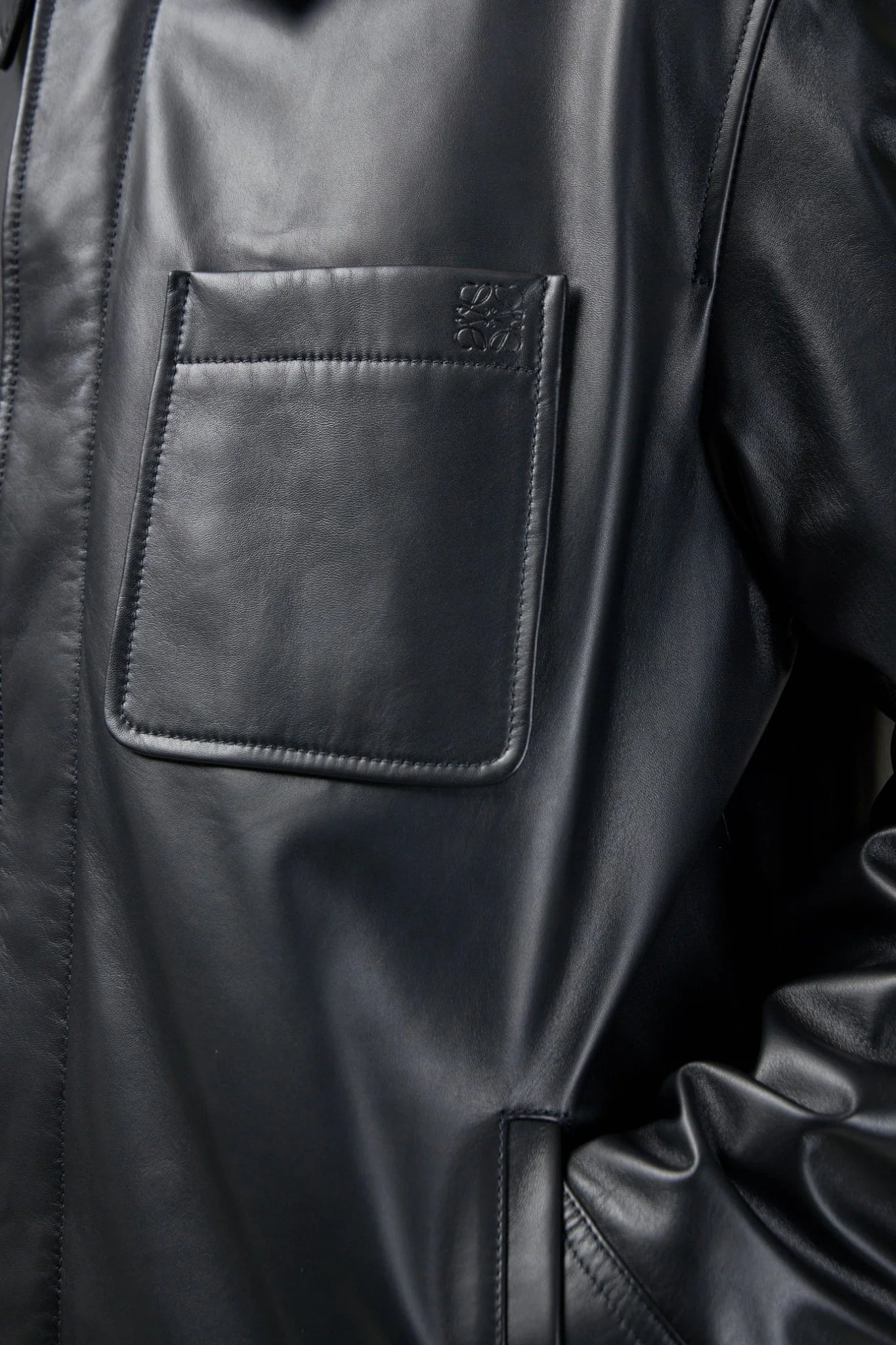 Overshirt in Nappa Calfskin - Image 5