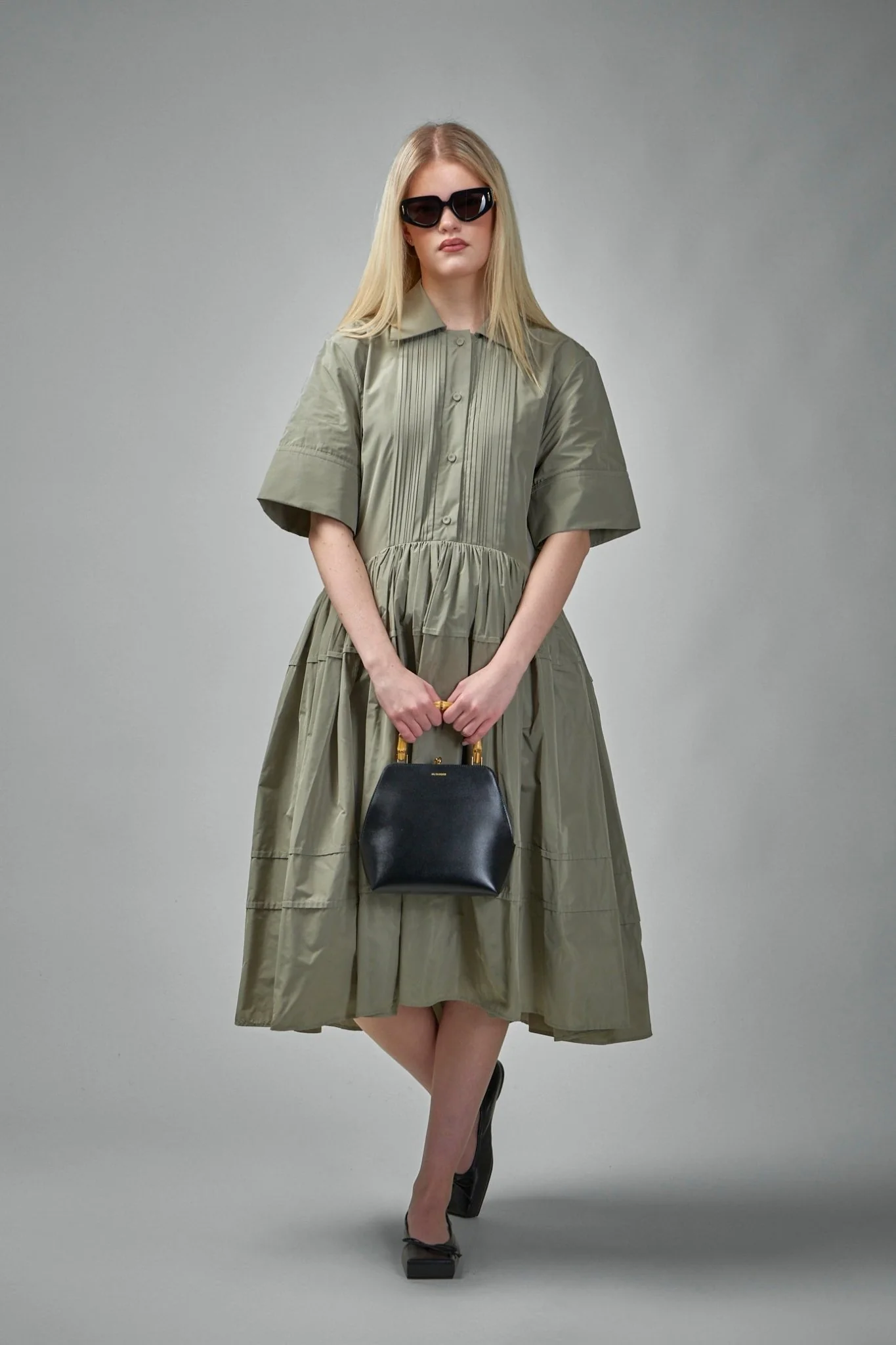 Pleated Shirt Dress - Image 2