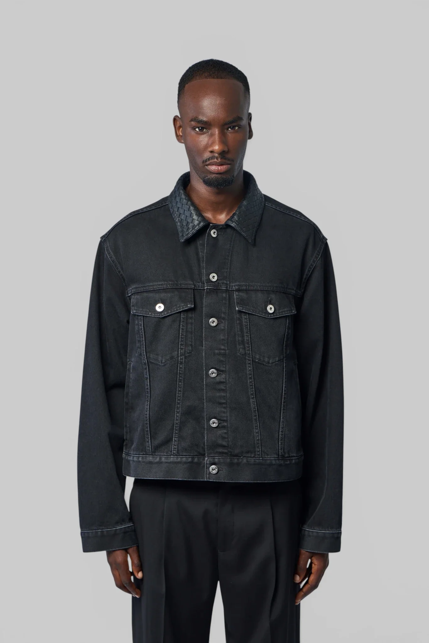 Intrecciato Leather-trimmed Recycled-shell Down Jacket - Image 3