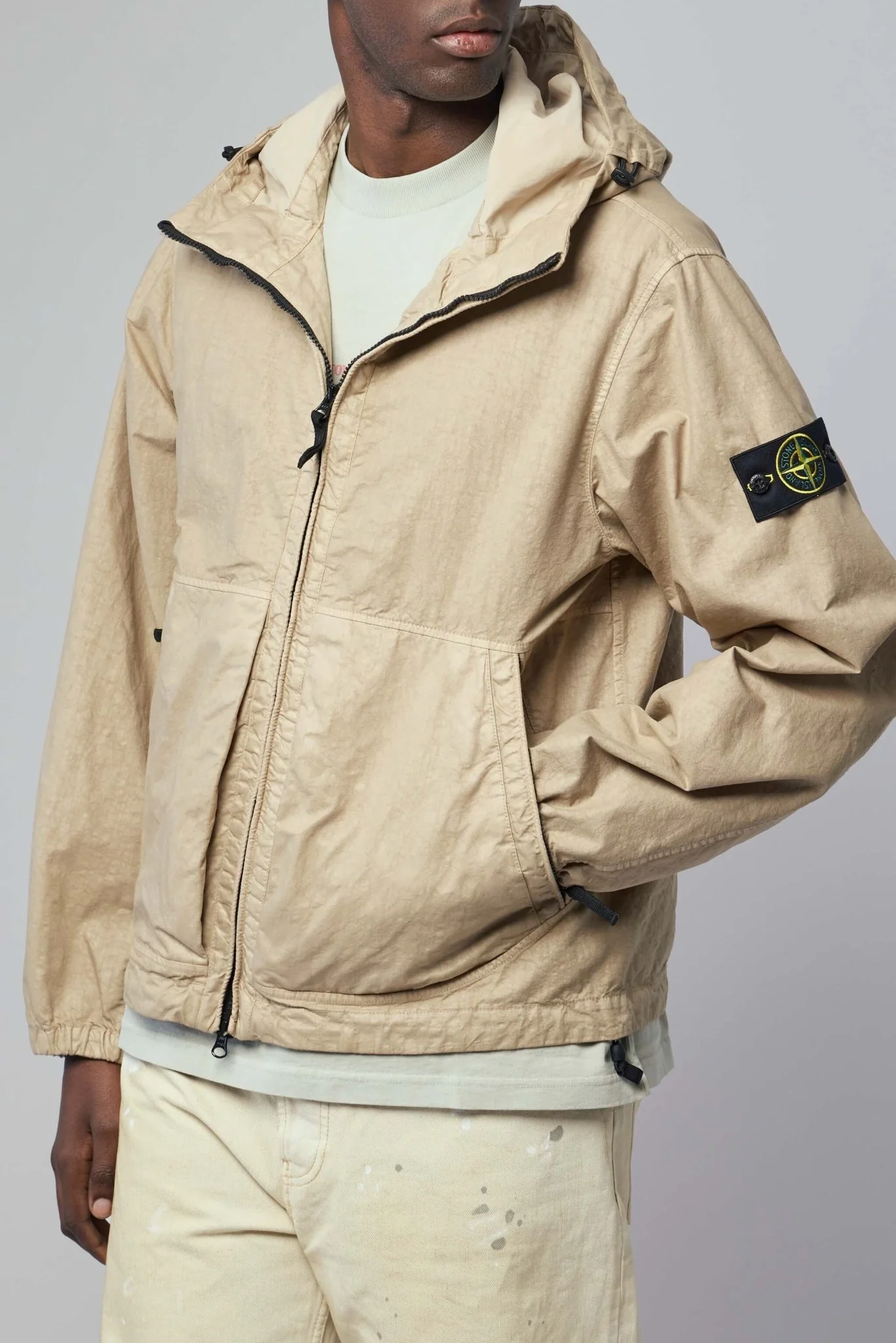 Hooded Jacket with High Neck Zipper - Image 3