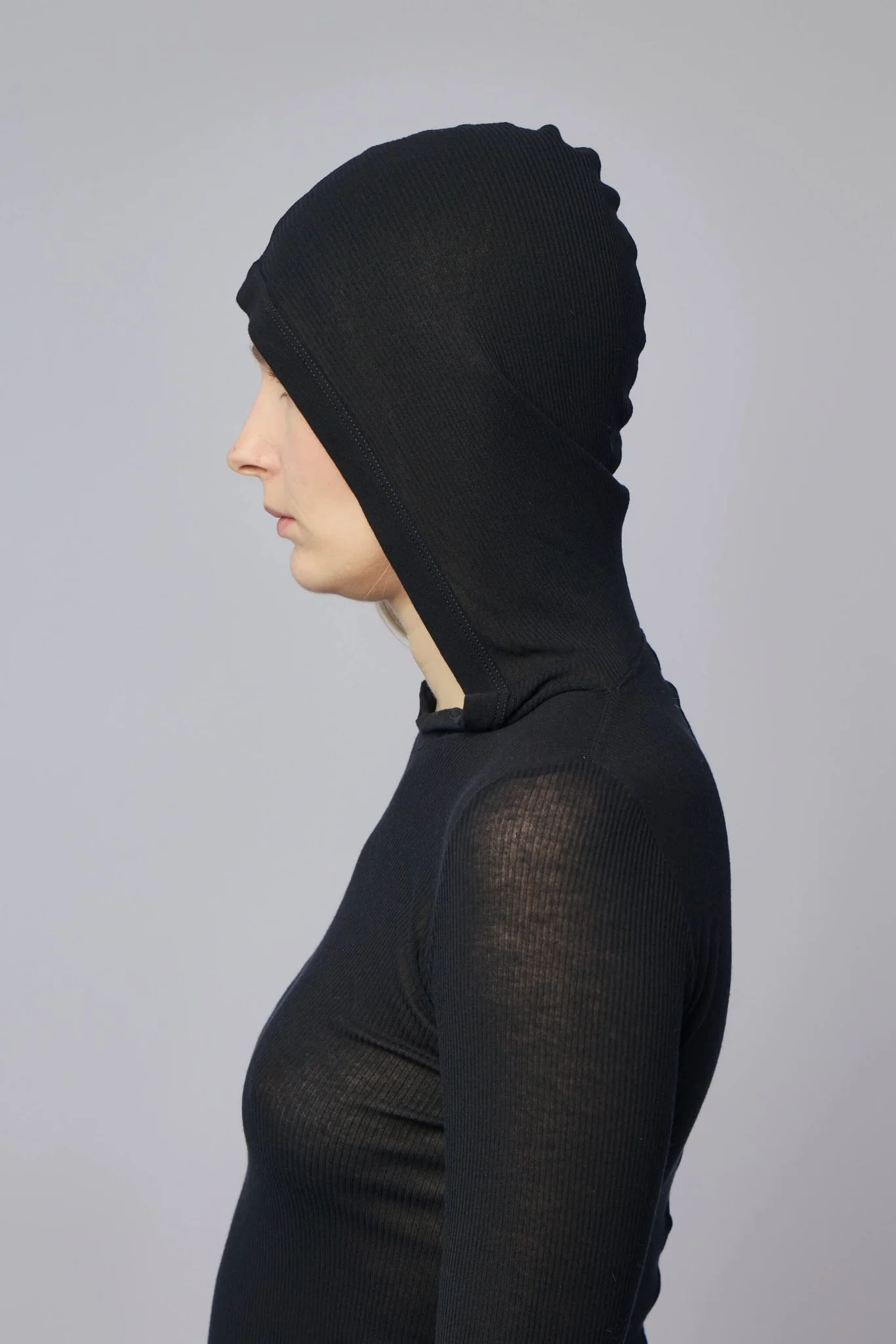 Cropped Hooded Rib Ls T - Image 6