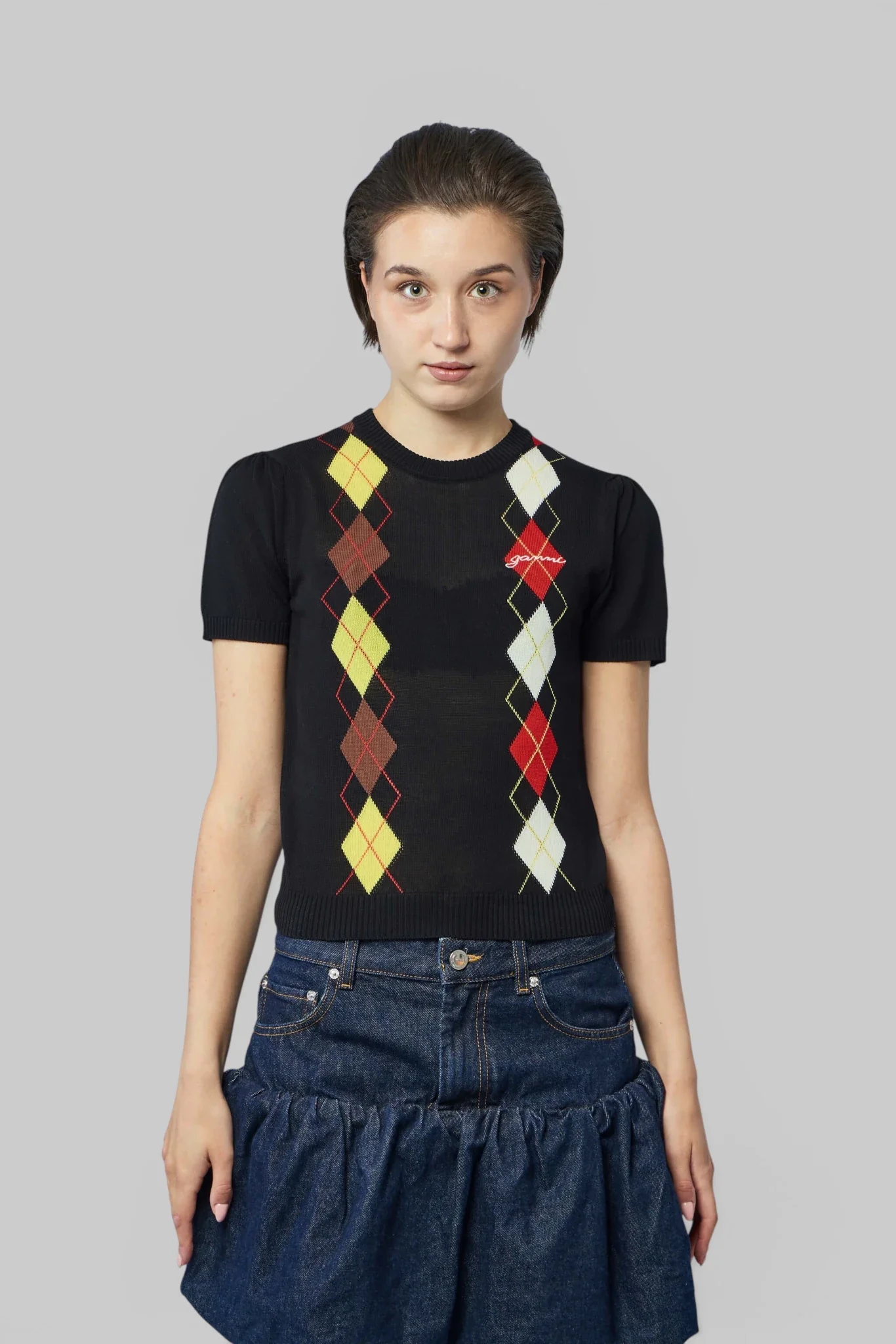 Light Cotton Argyle T-shirt - Image 3