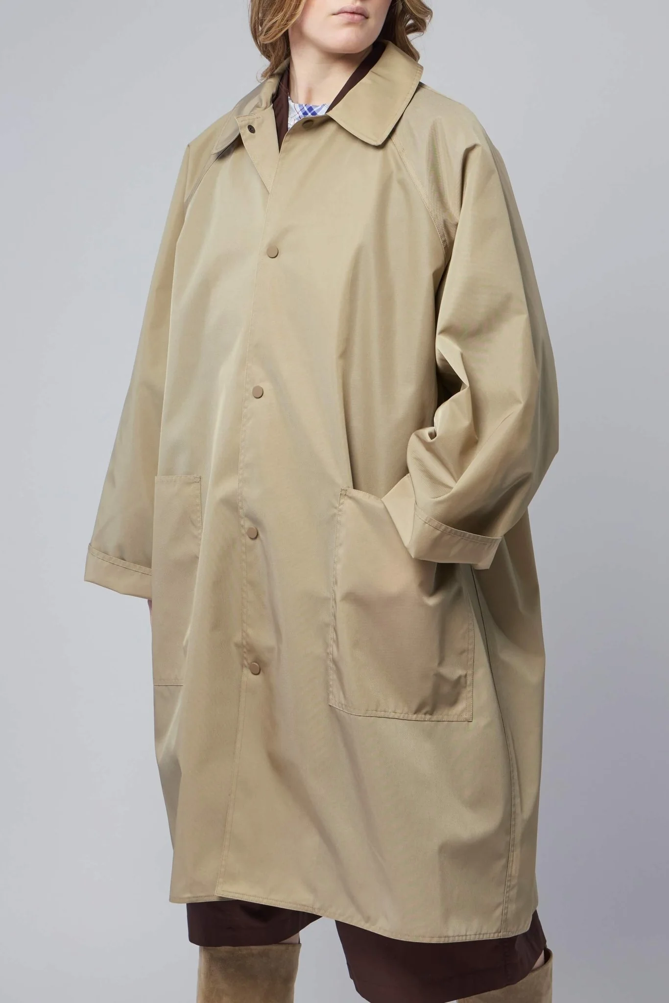 Long Raglan Sleeve Coat - Image 3