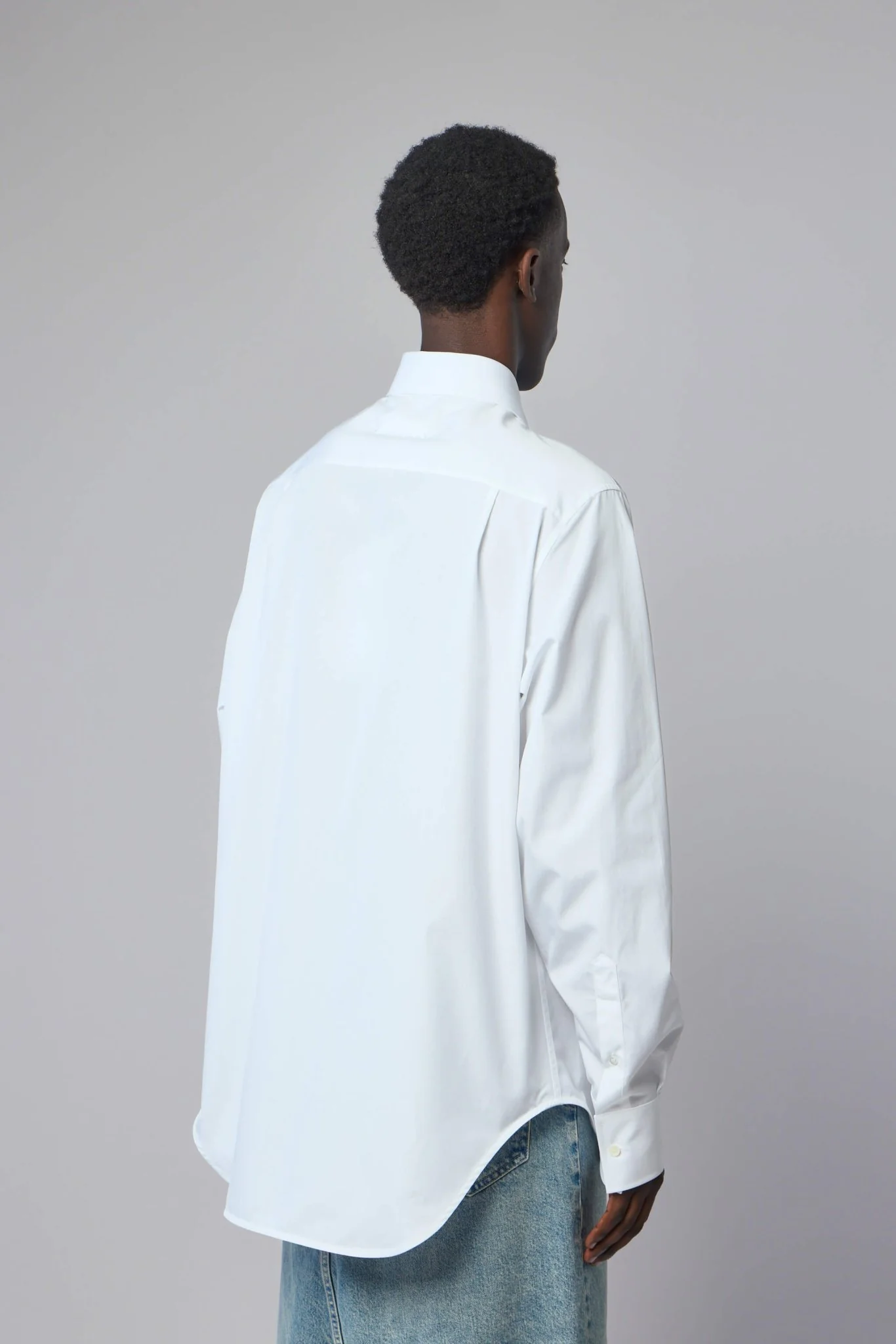 Folded Collar Cotton Shirt - Image 6