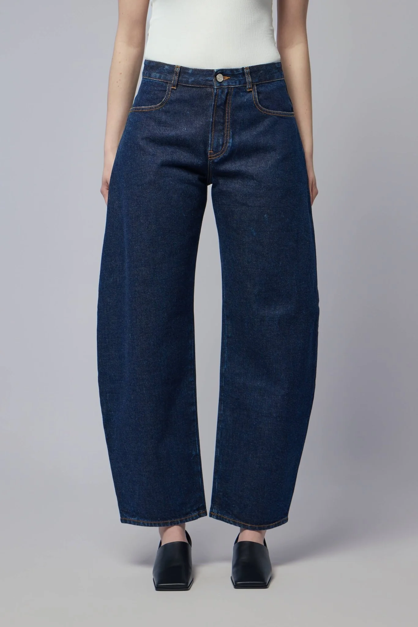 Low Round Denim Pants - Image 2