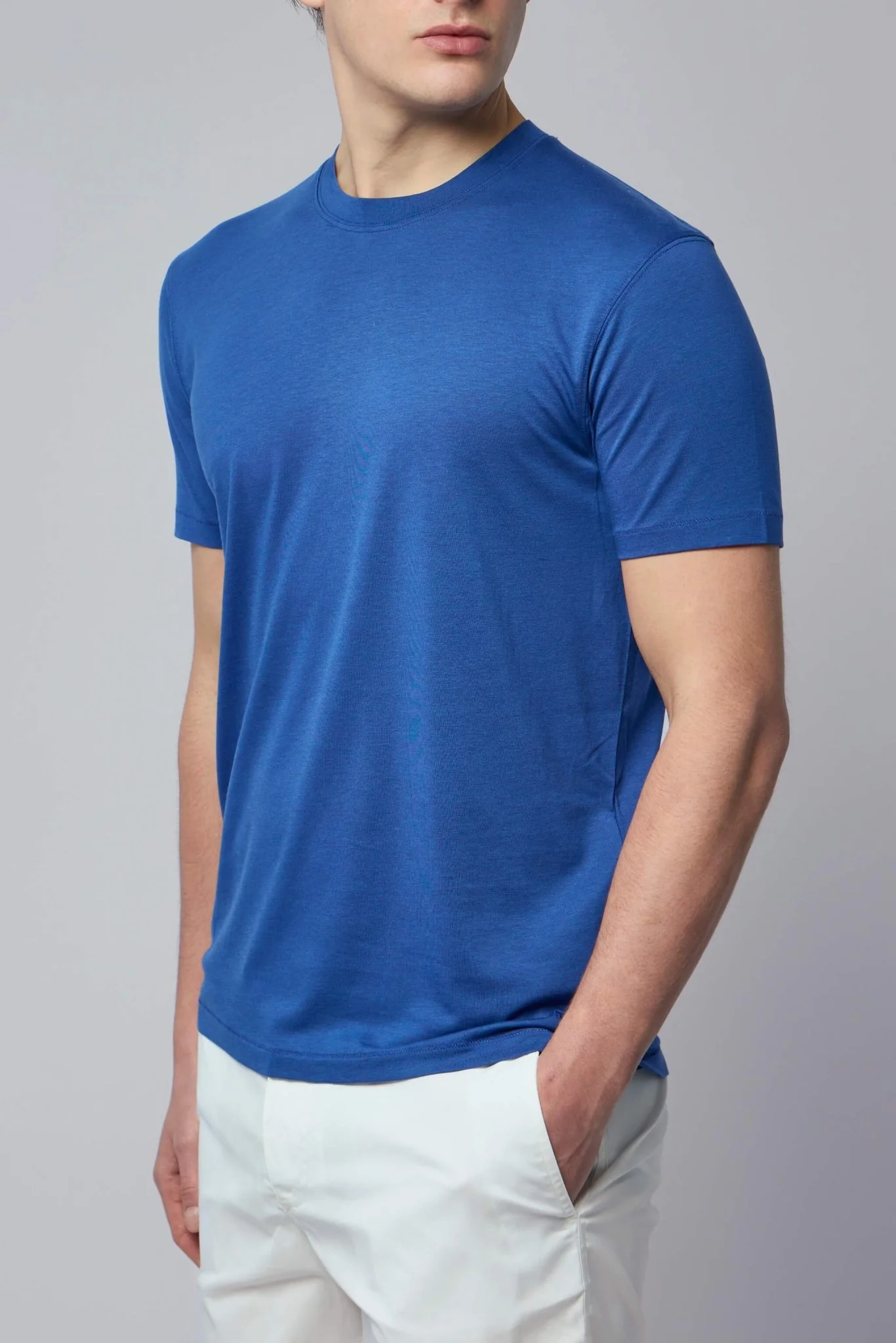 Lyocell Cotton Crew Neck T-shirt - Image 3