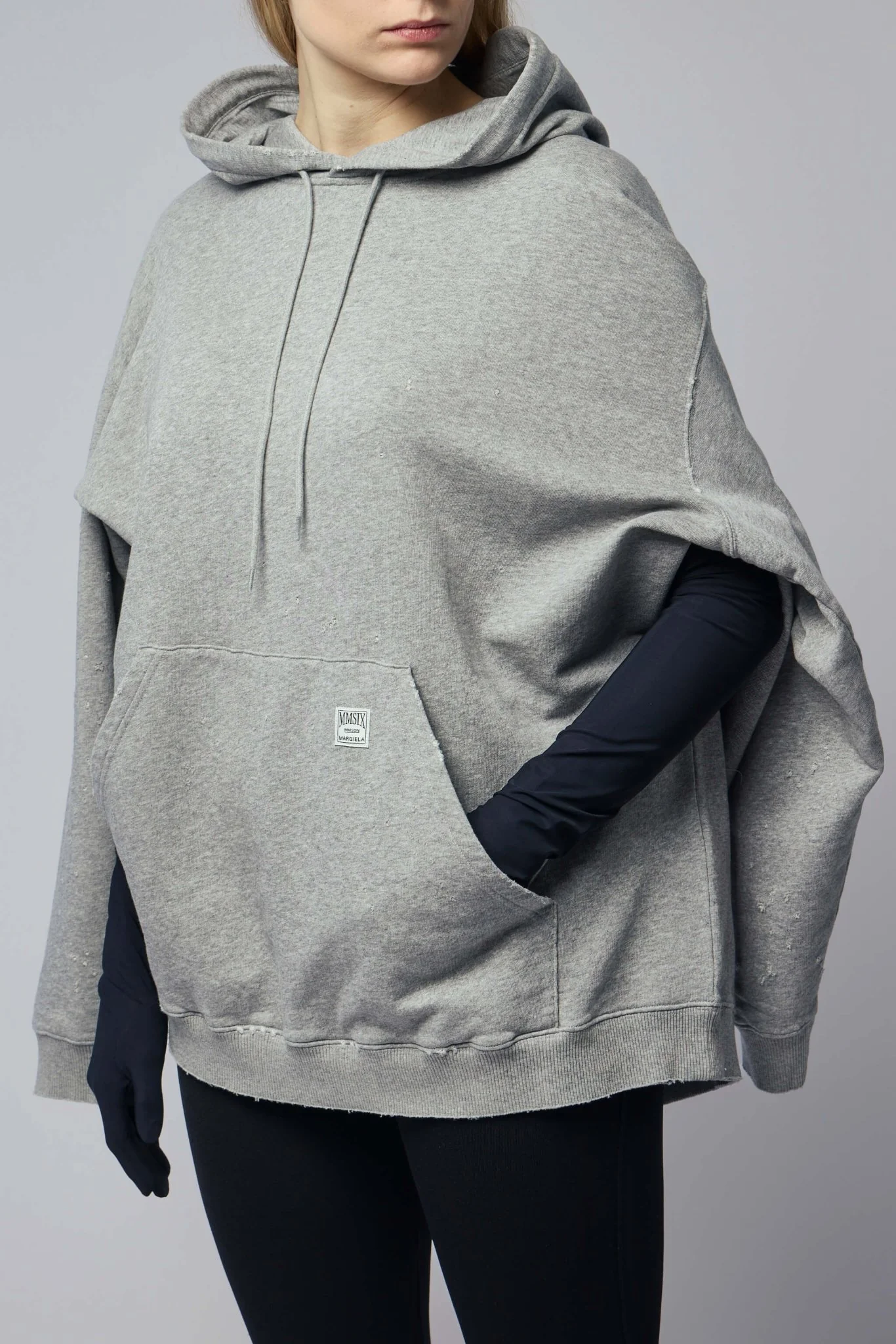 Gray Melange Hoodie Dress - Image 5
