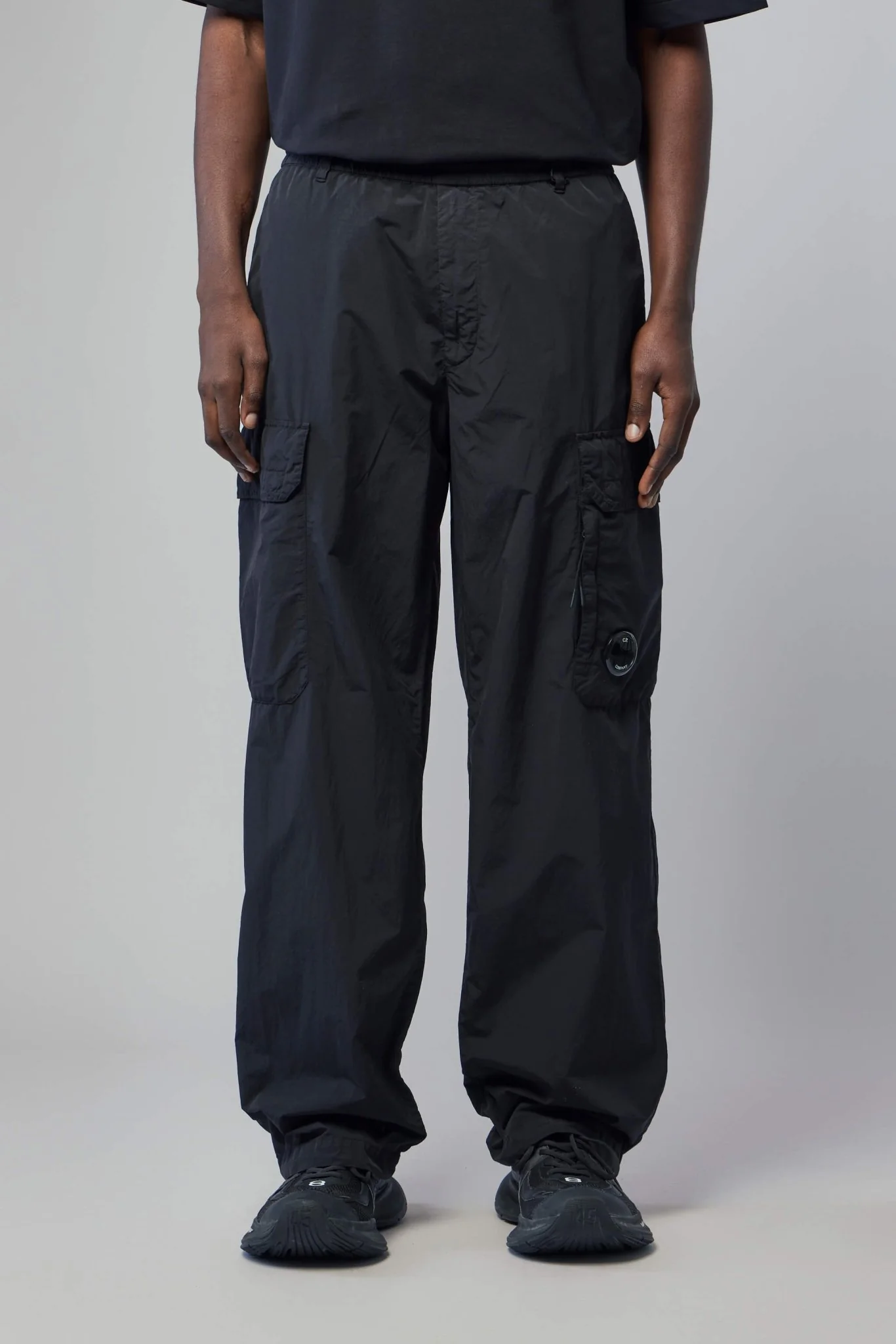 Flatt Nylon Loose Cargo Lens Pants - Image 2