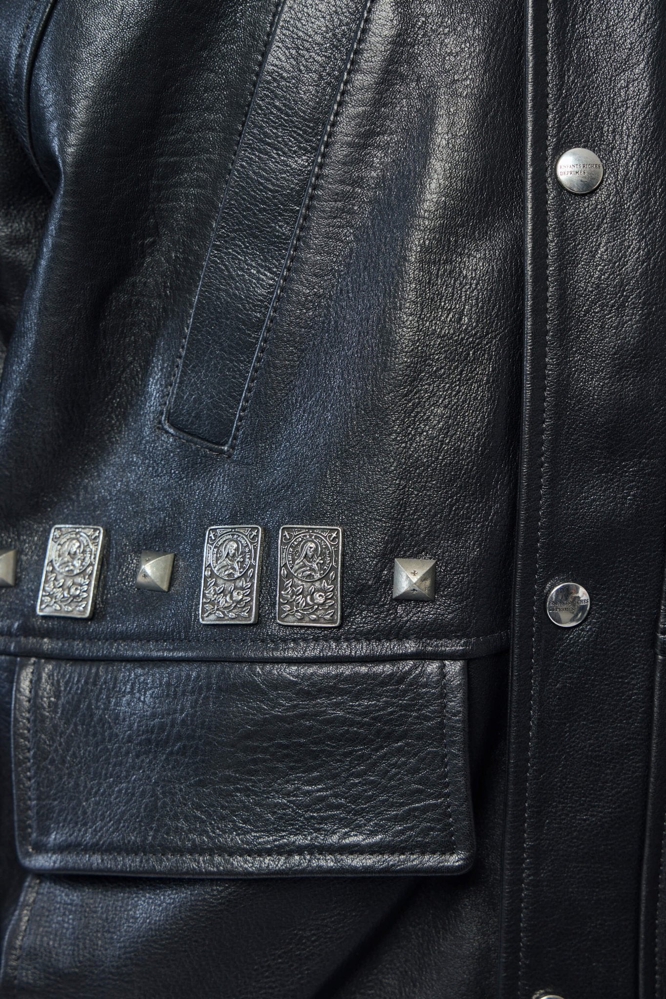 Prince Phillips Childhood Studded Leather Jacket - Image 4