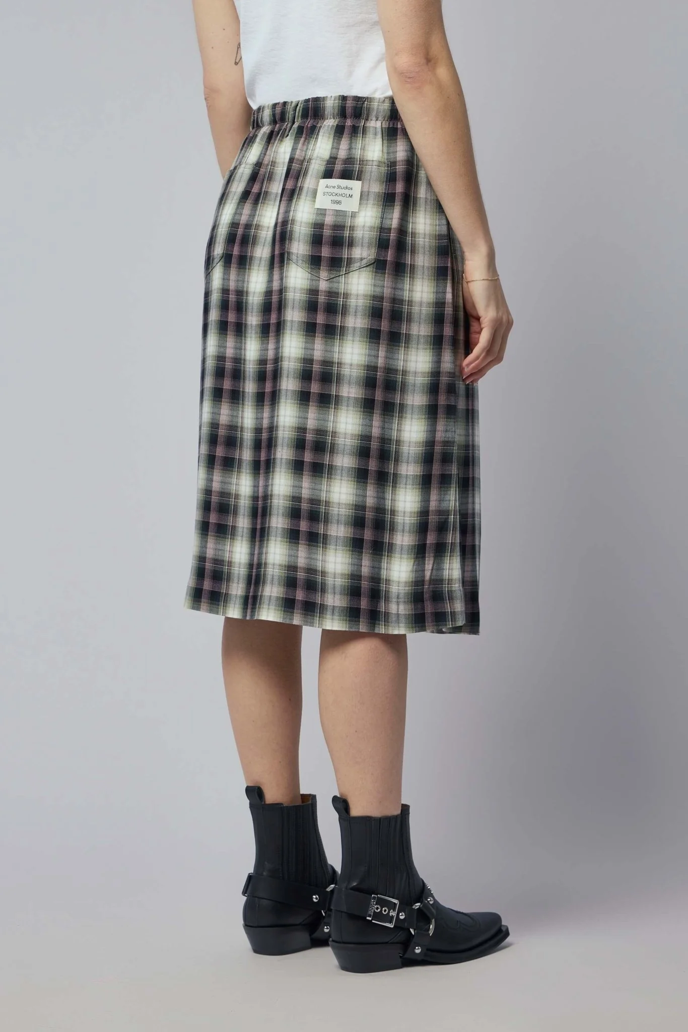 Check Midi Skirt - Image 4