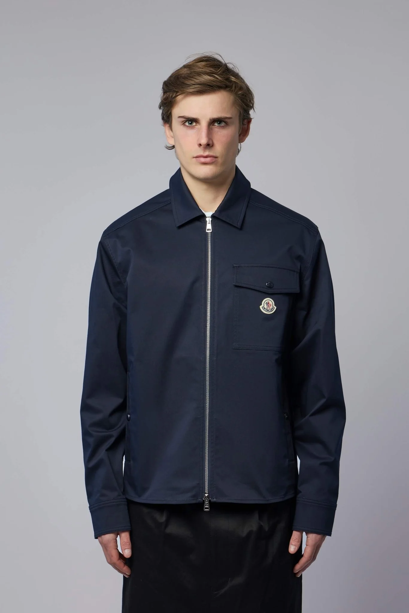 Cotton Blend Gabardine Shirt Jacket - Image 2