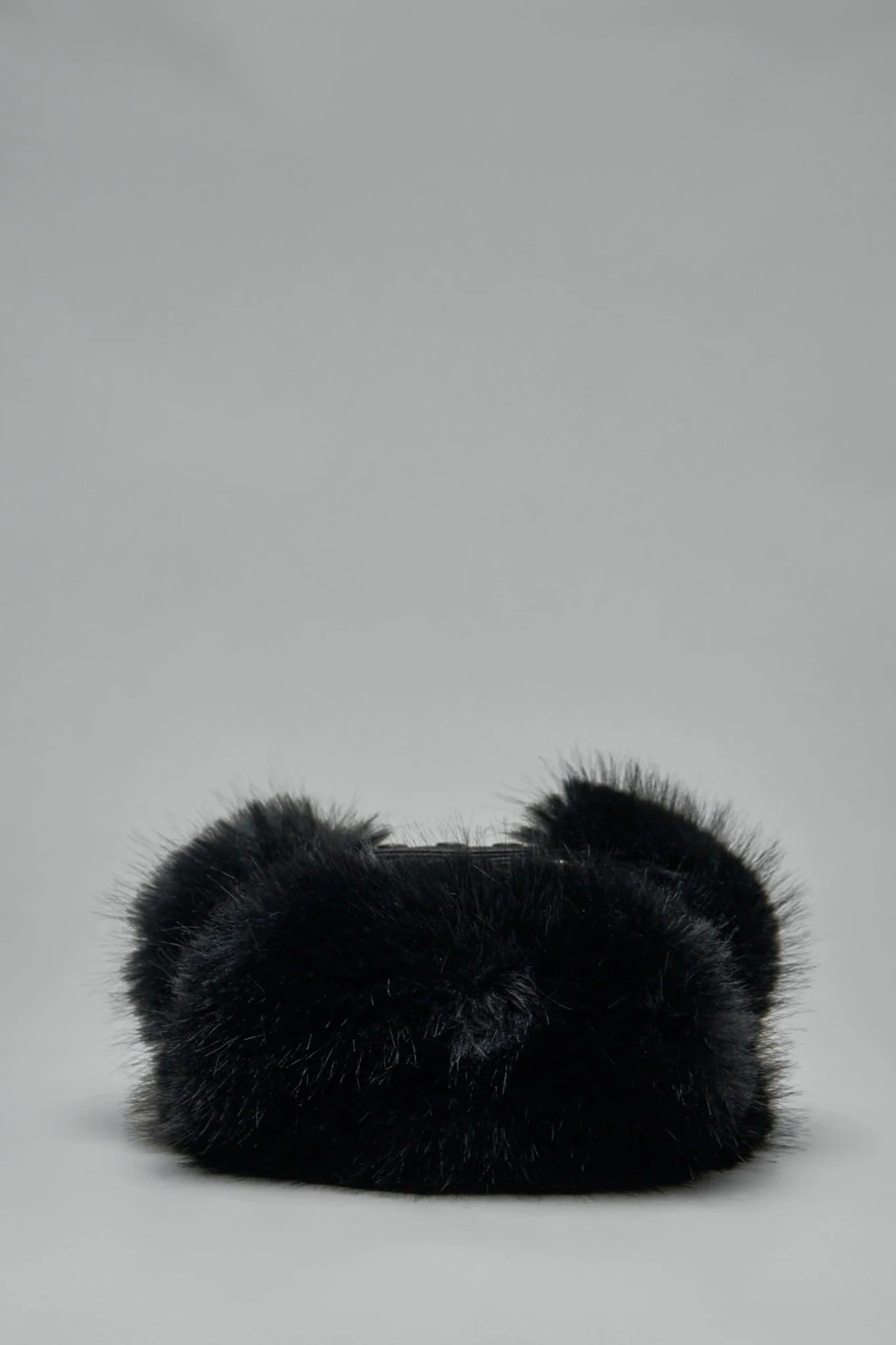 Leather Faux Fur-trimmed Hat