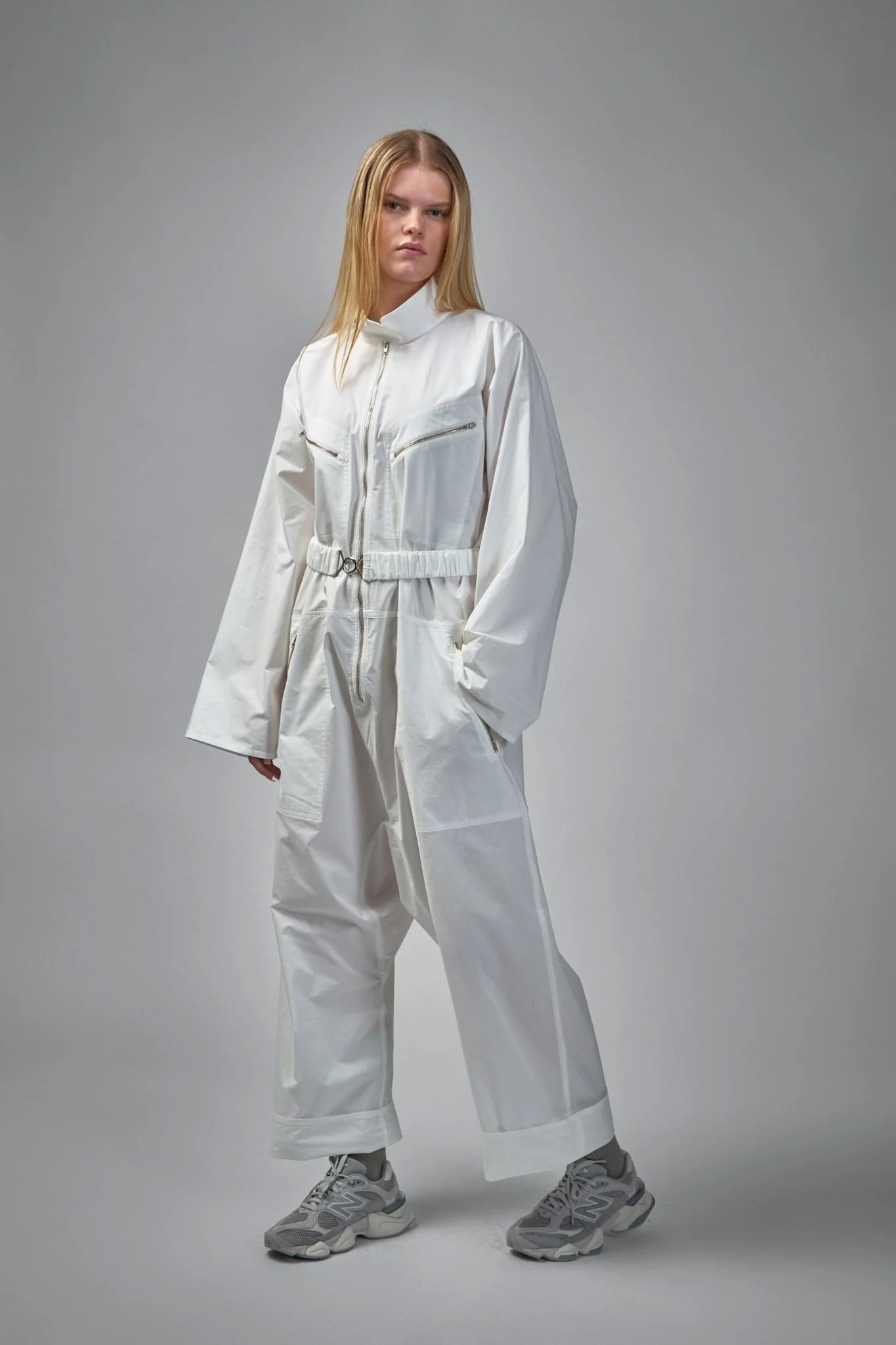 Plateau Loose Fit Jumpsuit with Belt - Image 4