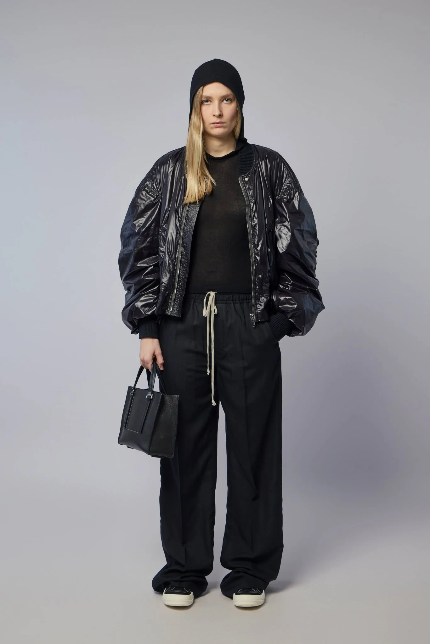 Woven Padded Bomber - Secchia Flight Black - Image 7
